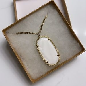 Reid Long Pendant Necklace in Ivory Pearl
